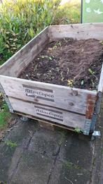 Palletbak voor moestuin met wielen, Tuin en Terras, Aarde en Mest, Ophalen of Verzenden, Tuinaarde