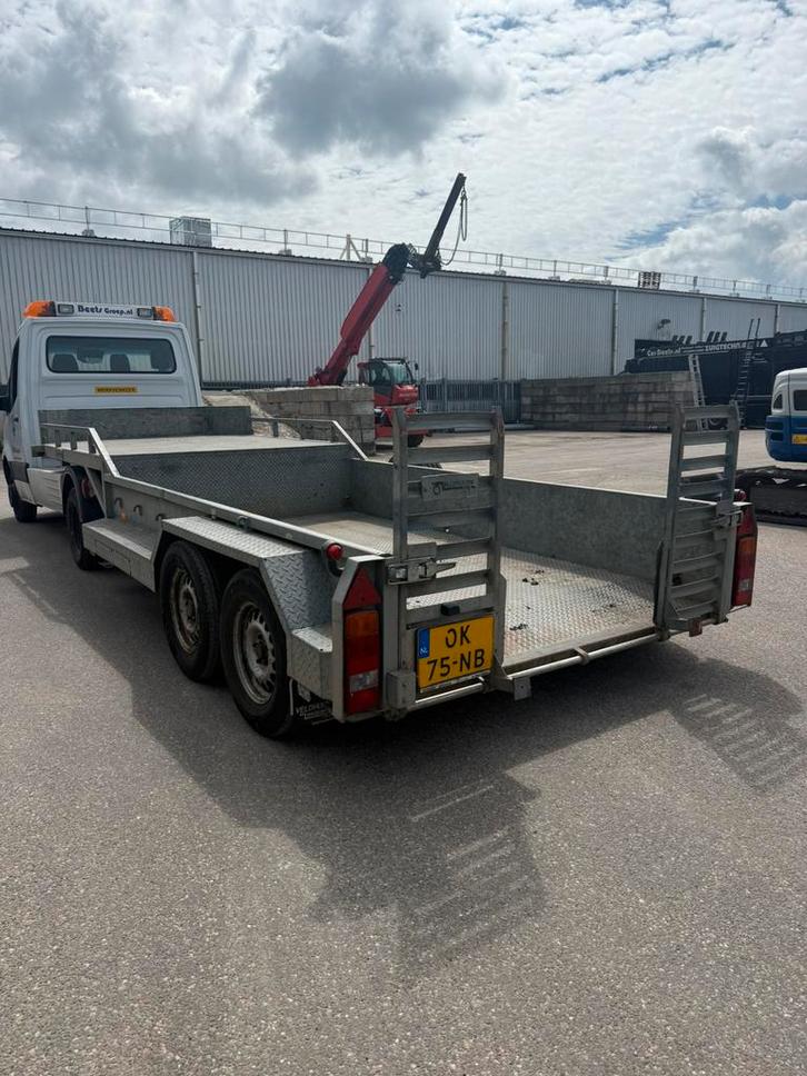 Veldhuizen BE 5.2 ton oplegger kuipdieplader kuip trailer, Auto diversen, Aanhangers en Bagagewagens, Gebruikt, Ophalen