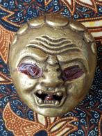 Mooi origineel antiek brons beeldje uit Tibet 7,5 cm.