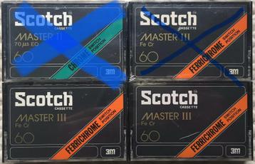 NOS 3M Scotch Master III 60 cassettebanden ‘77 FeCr Zeldzaam beschikbaar voor biedingen