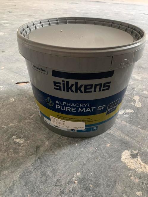 Sikkens alphacryl pure mat, Doe-het-zelf en Verbouw, Verf, Beits en Lak, Nieuw, Verf, 10 tot 15 liter, Wit, Ophalen of Verzenden