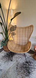 HK Living rotan egg chair fauteuil, Huis en Inrichting, Fauteuils, Ophalen of Verzenden, Zo goed als nieuw