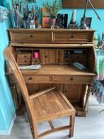 Secretaire Bureau Indoteak, Huis en Inrichting, Kasten | Secretaires, Ophalen, Zo goed als nieuw