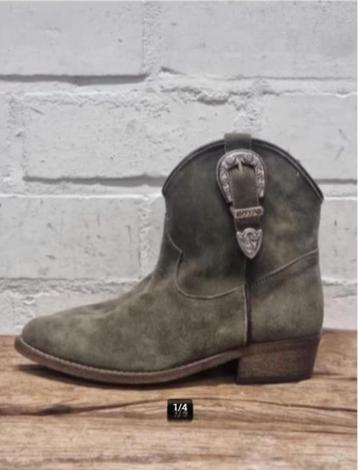 Via Roma 15 - Mooie leren westernboots maat 35,5 - Nieuw beschikbaar voor biedingen