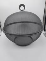 Handige donkergrijze fruitmand met deksel, Huis en Inrichting, Ophalen of Verzenden, Zo goed als nieuw
