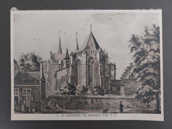 4 / Arnhem Sint Janskerk   Lichtdruk 1922, Antiek en Kunst, Kunst | Litho's en Zeefdrukken, Ophalen of Verzenden