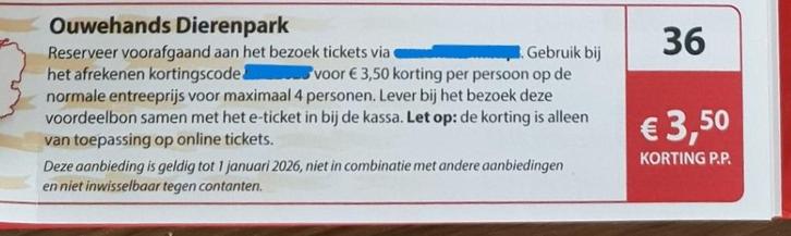 Ouwehands Dierenpark kortingsbon, Tickets en Kaartjes, Recreatie | Dierentuinen, Drie personen of meer, Kortingskaart