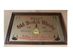 Grote spiegel Bells Scotch whisky mancave barspiegel 97x66cm, Reclamebord, Gebruikt, Ophalen