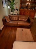 Lederen Linteloo bank - 2.25m breed, Huis en Inrichting, Ophalen, Gebruikt, Driepersoons, Rechte bank