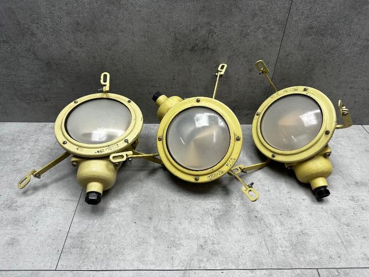 Gele USSR bootlampen - N3442, Antiek en Kunst, Antiek | Lampen, Ophalen of Verzenden
