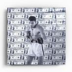 Glasschilderij - Money Art / Muhammad Ali - 4 formaten, Nieuw, Foto of Poster, 75 tot 100 cm, Oorspronkelijke maker