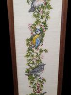 2013 ingelijst fijn borduurwerk met vogels vogeltjes borduur, Ophalen of Verzenden, Zo goed als nieuw, Overige typen