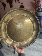 Vintage Boeddistische/hindoeistische schaal messing, Huis en Inrichting, Ophalen of Verzenden, Gebruikt, Rond, Metaal