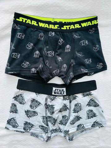 Star Wars 2x Boxers Maat 134-140 Zwart/Grijs beschikbaar voor biedingen