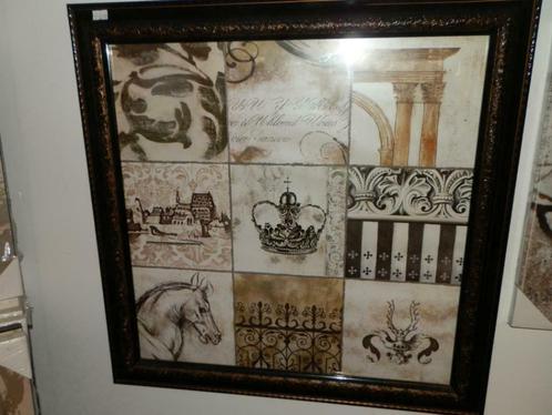 Schilderij Print barok paard nieuw 58x58 cm, Huis en Inrichting, Woonaccessoires | Schilderijen, Tekeningen en Foto's, Nieuw, Schilderij