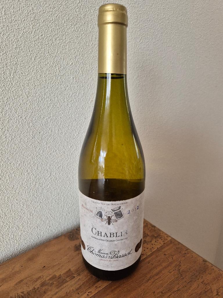 2012 Maison Thomas-Bassot Chablis, Burgundy, France, Frankrijk, Ophalen of Verzenden, Witte wijn, Zo goed als nieuw