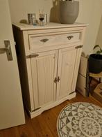 Kasten, set van 2, hoog en laag white wash planken en lades, Ophalen, Met deur(en), 50 tot 100 cm, Zo goed als nieuw