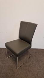 Eetkamerstoelen grijs leer, Ophalen, Nieuw, Leer, Modern