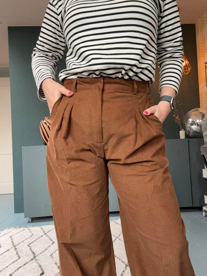 Joline Jolink Broek - Maat L - Nieuw met kaartje, Kleding | Dames, Broeken en Pantalons, Nieuw, Maat 42/44 (L), Bruin, Lang, Ophalen of Verzenden