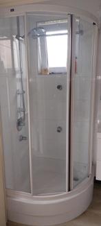 nette hoek douchecabine : Douchewand met douchebak halfrond, Huis en Inrichting, Ophalen, Gebruikt, Met douche