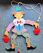Trekpop van hout. Clown., Kinderen en Baby's, Ophalen, Gebruikt