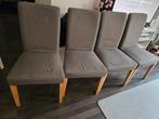 Set of 4 Grey Dining Chairs, Ophalen, Gebruikt, Grijs, Vier
