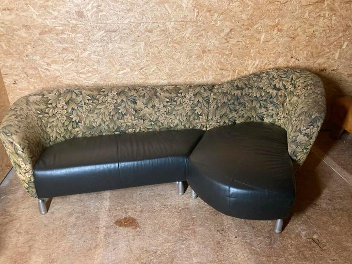 Leolux pupilla, Huis en Inrichting, Banken | Bankstellen, Gebruikt, Hoekbank, Driepersoons, 250 tot 300 cm, Leer, Stof, Ophalen