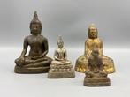 Lot van 4 Brons verguld Oosterse beeldjes Boeddha monnik, Huis en Inrichting, Ophalen of Verzenden, Zo goed als nieuw