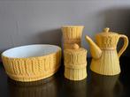 Zeldzaam geel servies met korenaren, Antiek en Kunst, Ophalen of Verzenden
