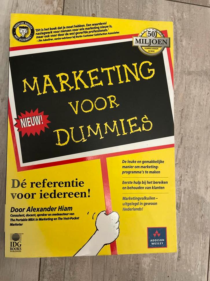 Marketing Voor Dummies - Alexander Hiam, Boeken, Economie, Management en Marketing, Zo goed als nieuw, Economie en Marketing, Ophalen of Verzenden