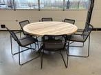 4 Seasons Outoor Louvre & Elba tuinset 7delig, Tuin en Terras, Tuinsets en Loungesets, Ophalen, 6 zitplaatsen, Teakhout, Nieuw