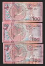 3x 100 gld 2000 suriname omloopbiljetten, Ophalen of Verzenden, Setje
