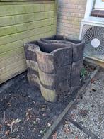 Stapelbare betonnen plantenbakken flesvormig nog 3 stuks, Ophalen, Gebruikt, Minder dan 30 cm, Balkon
