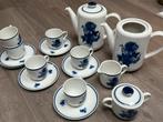 Vintage Blauw Bloem Theeservies jaren ‘60 (Mosa Maastricht), Ophalen