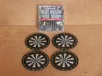 4st Dartsbord onderzetters coasters darts metaal bierviltjes, Huis en Inrichting, Ophalen of Verzenden, Nieuw, Glas of Kopje