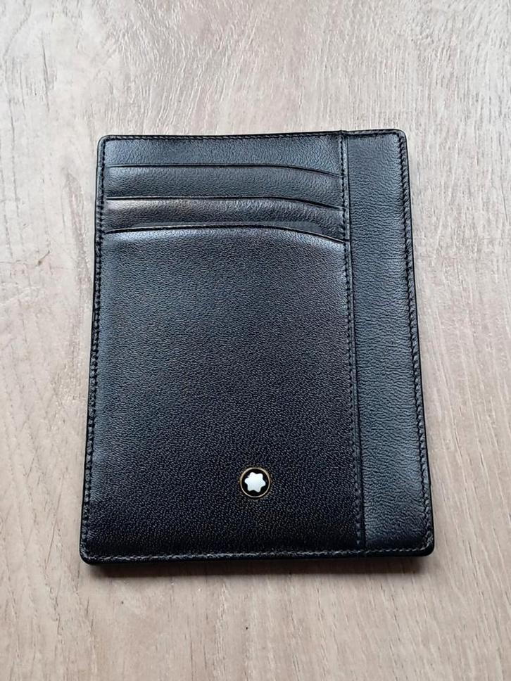 Montblanc notitieblok/credit cardhouder14109 Leer Zwart, Sieraden, Tassen en Uiterlijk, Portemonnees, Nieuw, Overige merken, Zwart