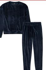 Zacht fluwelen huispak donkerblauw L, Kleding | Dames, Huispakken, Ophalen of Verzenden, Zo goed als nieuw, Blauw