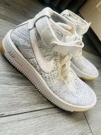 Witte Nike Air Force 1 Flyknit Maat 36.5, Ophalen of Verzenden, Gedragen, Wit, Sneakers of Gympen