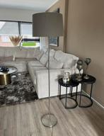 Stalamp chroom met beige lampenkap, Ophalen, Zo goed als nieuw, 100 tot 150 cm