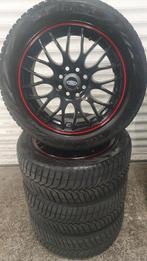 15"Winter Set Zwarte LM Multisteek 4x108/4x100 Fiesta Enz !!, Gebruikt, 15 inch, Banden en Velgen, Personenwagen