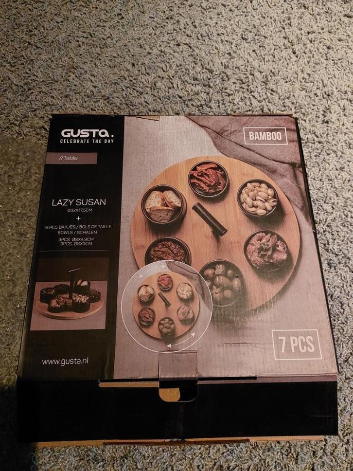 lazy susan van GUSTA met keramische bakjes NIEUW, Huis en Inrichting, Keuken | Keukenbenodigdheden, Nieuw, Ophalen of Verzenden
