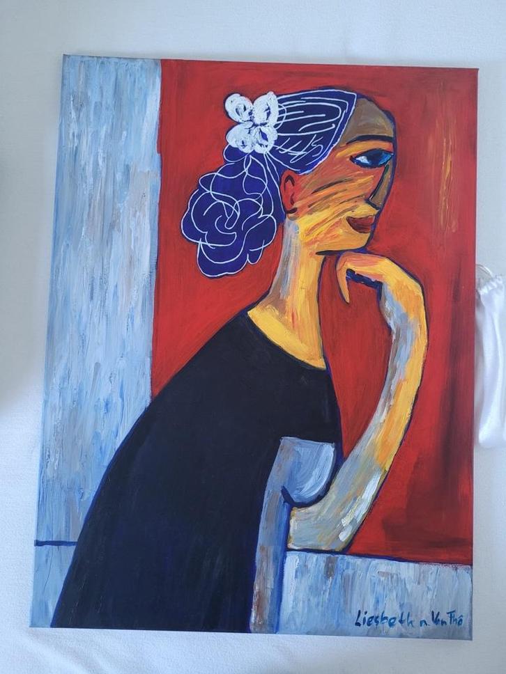 Schilderij naar Van Tho (Vietnam), Antiek en Kunst, Kunst | Schilderijen | Modern, Ophalen