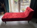 Rode Velvet Chaise Longue/ day bed/divan, Huis en Inrichting, Eenpersoons, 75 tot 100 cm, Ophalen of Verzenden, Zo goed als nieuw