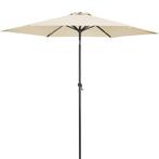LED Solar parasol Miami beige Aluminium, diameter 270cm, Kantelbaar, Nieuw, Stokparasol, 2 tot 3 meter