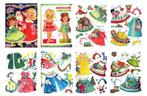 Amerikaanse Kerst aankleedpopjes - 1965 - overdruk, Verzenden, Nieuw