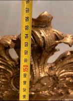 Goudkleurige kuifspiegel met facet geslepen spiegel 156x85, Ophalen, Rechthoekig, 50 tot 100 cm, 150 tot 200 cm