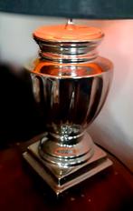Elegante zilverkleurige lampenvoet, Ophalen of Verzenden, Zo goed als nieuw, Metaal, Modern