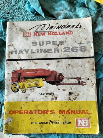 New Holland 268 hooipers instructieboek instructie boek  beschikbaar voor biedingen
