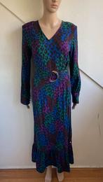 Fabienne Chapot Lange jurk maat 34/36 zwart blauw groen, Zwart, Ophalen of Verzenden, Zo goed als nieuw, Maat 36 (S)