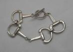 Zilveren massieve Paardenbit armband met staafslot nr.771, Verzenden, Zo goed als nieuw, Zilver, Zilver